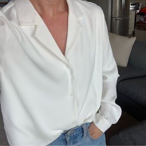 Oak + Fort white button up blouse